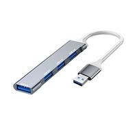 Pipestation® USB Hub (4-in-1) | 4-port USB-A USB3 USB 3 Hub Extension Splitter Multiport Adapter For - Laptop Pc Macbook Pro Air Mini Dell Hp Keyboard Flash Drive Steam Deck Stream Deck Dock Dongle