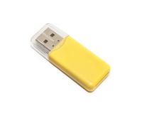 Pipestation USB Micro SD Card Reader (2 Pack) | USB-2.0 Micro-SD Smart Card Reader Adapter for Micro-SDHC, Micro-SDXC and TF Memory Cards for use with PC, Laptop, Mac and Computers (Yellow)