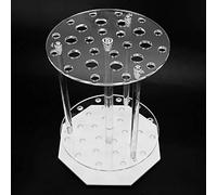 Pipette Rack, 28 Holes Round Disc Test Tube Rack Stand for Chemical Laboratory Equipment Durable Plastic Organization Tool for Science