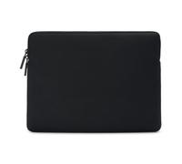 PIPETTO Classic Fit Sleeve for MacBook Air 15 with jersey exterior, soft faux fur lining, internal memory foam, zip protector - Black