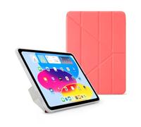 PIPETTO Origami No1 Original Case for iPad (A16) / iPad (2022), Slim 5-in-1 Stand Cover with Hard Clear Back, TPU Bumper, Pencil Compatible - Pink