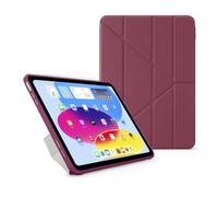 PIPETTO Origami No1 Original Case for iPad (A16) / iPad (2022), Slim 5-in-1 Stand Cover with Hard Clear Back, TPU Bumper, Pencil Compatible - Burgundy