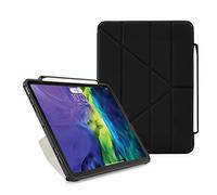Pipetto Origami Pencil iPad Case Air 4 & 5 (2022/2020) 10.9 Inch | Shockproof TPU Bumper with 5-in-1 stand | Apple Pencil 2 sync and charge compatible - Black