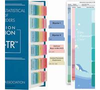 pipi&gigi Index Tabs for DSM 5 TR, Tabbing System for DSM-5-TR Diagnostic and Statistical Manual of Mental Disorders, 112 Laminated and Color-Coded Tabs with Alignment Guide (Book NOT Included)
