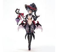 Pipigirl 1/12 Scale Anime Style Action Figures Kits, Black Hair Apprentice Witch, 6.5 in Collectible Action Figures, No Assembly Required