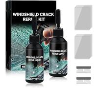 Pipihome 2Pcs Windscreen Repair Kit, DIY Windshield Chip Repair Kits, Glass Crack Repair Kits, Scratch Remove Liquid for Quick Fix Windscreen, Mirrors, All Crack Types Windshield Repair Kit
