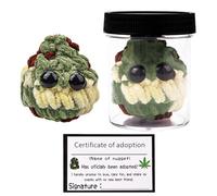 Pipihome Adopt a Weed Nugget Plushie Age 3+, Adopt Me Plush Toy, Little Weed Nugget Plushie with Encouragement Cards, in a Jar Handmade Plush Stuffed Toys, Home Decor Room Decor
