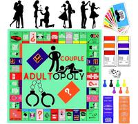 Pipihome Adultopoly Board Game, 2 Player Board Games for Adults, Adultopoly Couples Games, Relationship Card Game for Couples, Date Night Conversation Cards Board Game for Adults