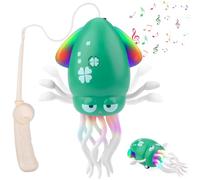Pipihome Baby Sensory Toys, Interactive Dancing Octopus Toy, Electric Crawling Octopus Toy with LED Lights and Music, Automatic Obstacle Avoidance Dancing Squid Toys for Kids Boys Girls Gifts