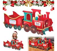 Pipihome Christmas Train Gift Box,Eurowrap Train Gift Holder for Kids, Santas Gift Train Cardboard Trains Toy for Festive Presents & Treats