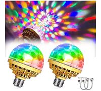 Pipihome Disco Lights, 2PCS Colorful Rotating Disco Ball, LED Magic Di