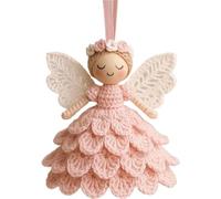 Pipihome DIY Angel Ornament Crochet Kit, Handmade Crochet Hooks Set Crafts for Beginners, Angels Christmas Tree Hanging Decorations, Warm Home Decorations, Ideal Christmas Party Gift for Adults