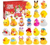 Pipihome Duck Advent Calendar 2025, Baby Advent Calendar 24 Days of Christmas Rubber Duck Advents-Calendar 2025 Gifts Set, Fun Christmas Toys for Toddlers Boys Girls