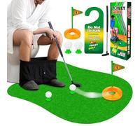 Pipihome Golf Gifts for Men, Toilet Golf Game Funny Presents, Christmas Novelty Gifts for Men Boyfriend Dad Grandpa, Indoor Golf Putting Mat Game