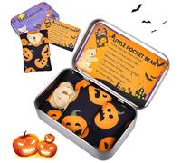 Pipihome Halloween Bear in A Box, Boo Basket Gifts Little Pocket Bear Hug in a Box for Women, Emotional Support for Kids Friends Lovers, Pumpkin