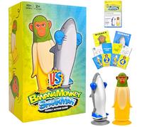 Pipihome Italian Brainrot Flip Game, Banana Monkey vs Sharkman Board Games, Brainrot Flip-Standing Throwing Game Toys, Funny Family Party Games for Adults Kids