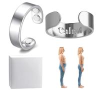 Pipihome Magnetic Ring, 2PCS Cal-mi Ring with Gift Box, Thumb Adjustable Magnetic Rings for Women Girls