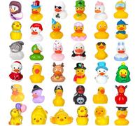Pipihome Mini Ducks Set 36PCS, Mini Resin Ducks Figures, Tiny Cute Baby Bath Duck Toys, Miniature Decorations Set Gifts for Dollhouse Garden Aquarium Decor Party Toys DIY Crafts