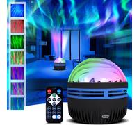 Pipihome Northern Lights Projector Galaxy Projector, Star Projector Night Light with 7 Light Effects, 2 in 1 Northern Lights Ocean Wave Projector, Aurora Projector Lights for Bedroom, Kids