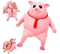 Pipihome Piggy Stress Toys, Squish Fidget Toy Pig Toy Stress Toys for Adults & Kids, Decompress & Stretch Pig Stress Ball Squeeze Toy, Stress Relief Toys, Kids Sensory Toys For Anxiety Relief