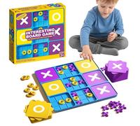 Pipihome Tic Tac Toe XO Noughts and Crosses Game, Memory Chess Classic Board Games and Handheld Puzzles, Mastermind Fidgets Toys Travel Games for adults and Kid, Strategy Children's Games