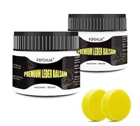 PIPIHUA Premium Leather Balsam, Conditioner & Restorer,Natural Leather Polish Balm with Beeswax for Furniture, Sofas, Shoes, Bags, Car Seats, Saddlery,Pet Leash and etc（2×100ml with 2 Sponges）