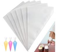 Piping Bags, 100 Pcs Disposable Piping Bags Medium, Clear Cake Decorating Plastic Pastry Bags, Strong Icing Bag for Cake Cupcake Dessert Cookies Decoration (30×20cm)