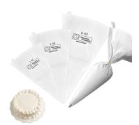 Piping Bags 3 Pcs Re-usable Icing Cotton Pastry Bags DIY Cake Decorating Tool for Decorating Cakes Pies Cookies