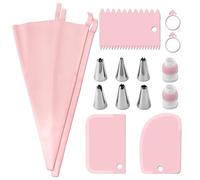 Piping Bags and Tips Set - Icing Bags and Tips Set | Piping Bag Tips Sets | 15 Pieces Icing & Pipinng Tiips | Reusable Piping Bag Tips Sets | Cake Decorating Frosting Pipiing Kit for Decorative Cakes