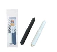 Piping Hot Art Works Toilet Paper Holder Replacement Rod - Spring Loaded Roller in Multiple Sizes & Colors - 2 Pack - Fits Standard & XL Toilet Paper Rolls (Black & White)