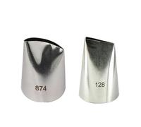 Piping Nozzle 2 Pcs 128 Rose Piping Nozzle #874 Flower Rose Petal Cake Decorating Icing Tips Cream Pasting Tools Large Size Cake Decorating Tips