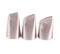 Piping Nozzle 3-Piece Rose Cake Decorating Set, Professional Baking Tools, Stainless Steel Piping Nozzles Compatible with Buttercream Flowers Icing Tips