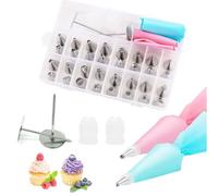Piping Nozzle 38-Piece Cake Decorating Kit Stainless Steel Piping Nozzles Cream, for Cake, Cookie, Buttercream Baking Tool Set Icing Tips