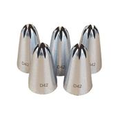 Piping Nozzle Kit 5pcs Piping Nozzles Set, Stainless Steel Icing, Cream Cake Tips for Dessert Biscuit Cup, Kitchen Accessories(D42-5pcs)