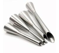 Piping Nozzles Decorating Tip Stainless Steel Icing Nozzle Pastry Piping for Puff DIY Cake Decoration Maker Tools 4pcs/Set