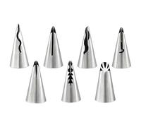 Piping Nozzles Framing Nozzle Set Wedding Pastry Puff Skirt Icing Piping Nozzles Decorating Tips Cake Cupcake Decorator Tools 7Pcs/Set