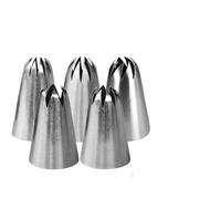 Piping Nozzles Large Cake Cream Decoration Tips Set Flower Icing Piping Nozzle Pastry Stainless Steel Cupcake 5Pcs