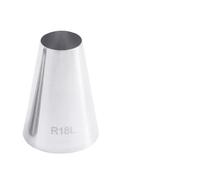 Piping Nozzles Multi-Size Large Size Round Piping Nozzle Cake Cream Pastry Tools Stainless Steel Icing Tips for Cupcake Decorating 5pc(R18L-5pc)