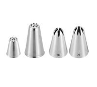 Piping Tips, Grass Icing Piping Nozzles, 4pcs Stainless Steel Cake Decorating Tools Kit for Cupcakes and Baking