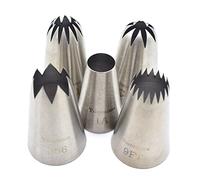 Piping Tips Large Cake Decorating Tools, 5 Pack Cake Piping Nozzles Tips Kit - DIY Icing Nozzle Tool for Cupcakes