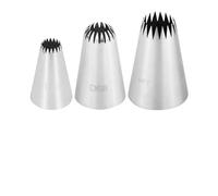 Piping Tips Set 1/3pcs #9FT #D66#199 Open Star Cupcake Cookie Icing Piping Nozzles Cakes Pastry Tips Tube Cream Cake Decorating Tools(199 D66 9FT)