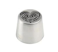 Piping Tips Set Stainless Steel XL Heart Rose Flower Pattern Russian Icing Tip Marshmallow Piping Nozzle Decorating Utensils Baking Cake Tool