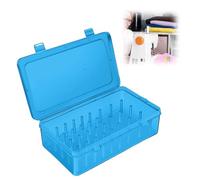 Piping Tips Storage Box with Fixed Pins, 42 Pegs Storage Container Piping Tip Set Organizer Case, Sewing Thread Storage Box, Embroidery Thread Organiser, Plastic Cake Decorating Kit Storing Case