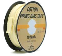 Piping Trim Bias Tape with Cord - 10 Yards - 65+ Colors - 1/2 Inch Decorative Sewing Trim for Upholstery Cushions Home Décor Crafting Clothing - Durable Cotton - Milk Yellow ID63