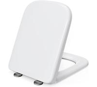 Pipishell Square Toilet Seat, Soft Close Seat Whit