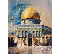 PIPISKY Create Unique Home Art with Paint-by-Number,Decorate Your Living Space,Ancient Islamic Mosque(40x50cm,Without Frame)
