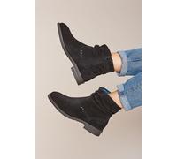 'Pipistrelle 3' Ruched Suede Pixie Ankle Boots Moshulu Black 6