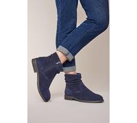 'Pipistrelle 3' Ruched Suede Pixie Ankle Boots Moshulu Indigo 6