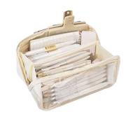 pipisweet 2 Pcs Multi-Functional Large Pencil Bag Multi-Layer Girl School Cases for Students Stationery Holder Bags Pen Case Supplies(White)