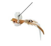 pipisweet Handfree Bird/Feather Cat Wand with Bell Powerful Suction Cup Interactive Toys for Cats Kitten Hunting Exercise(Bown)